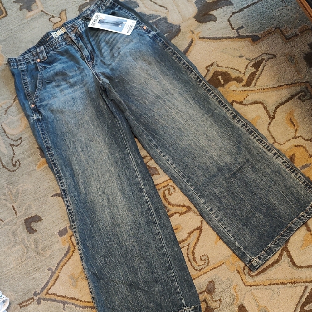 Rewash Wide-Leg Flare Jeans - Blue Wash